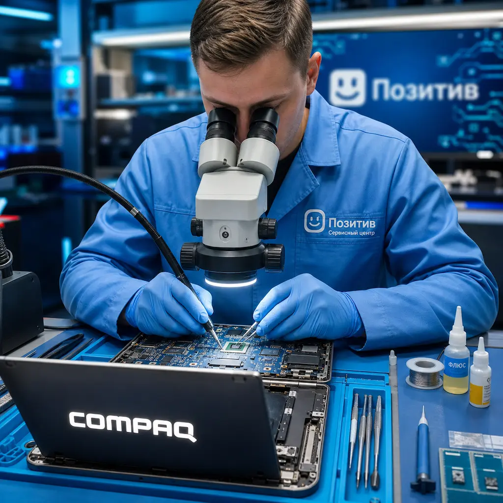 Замена видеокарты ноутбука Compaq в Селятино