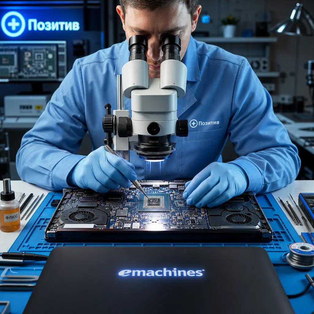 Замена видеокарты ноутбука Emachines в Селятино