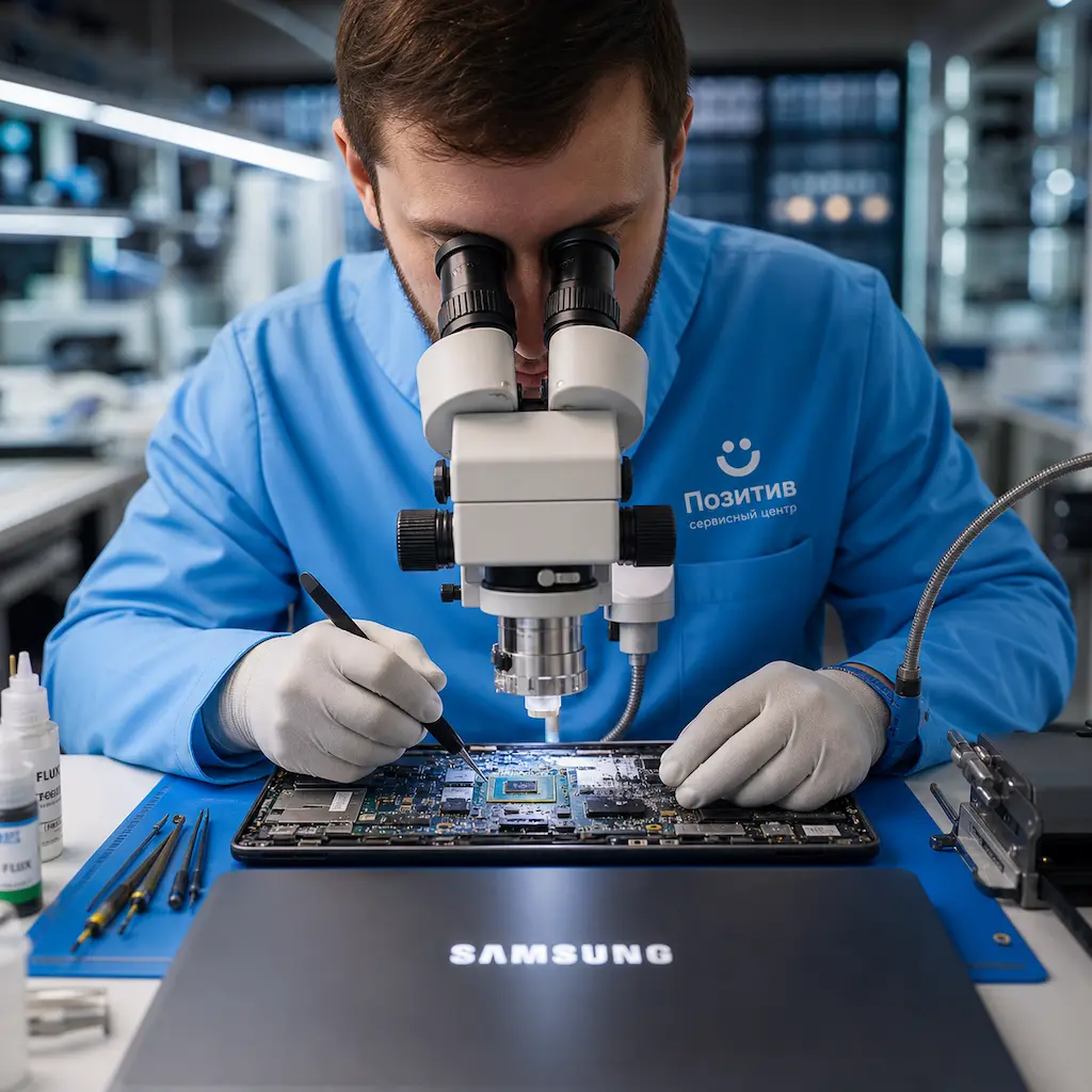 Замена видеокарты ноутбука Samsung в Селятино