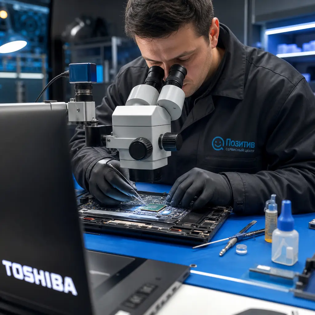 Замена видеокарты ноутбука Toshiba в Селятино