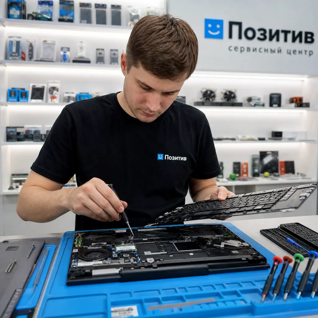 заменить клавиатуру на ноутбуке Samsung в Селятино