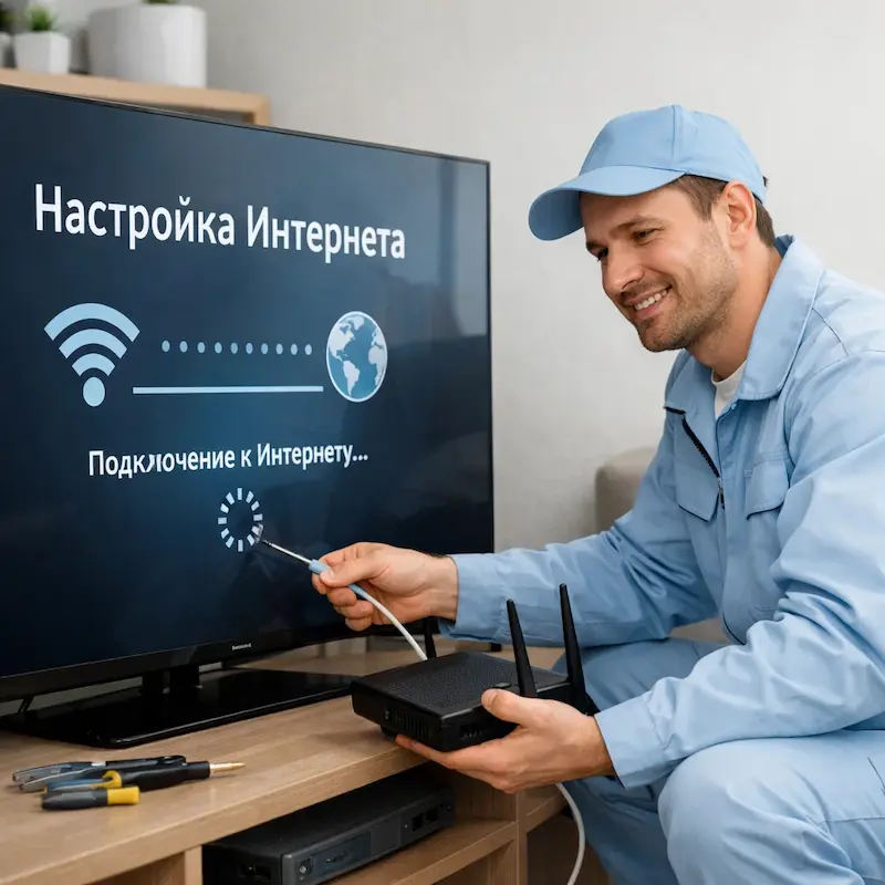 Настройка интернета на ТВ в Селятино