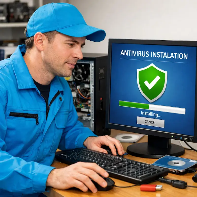Установка антивируса на ноутбук в Селятино